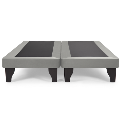 Base de Cama Europea Felpa Gris 2 Plazas-0