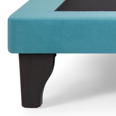 Base de Cama Europea Felpa Turquesa 1.5 plazas-1