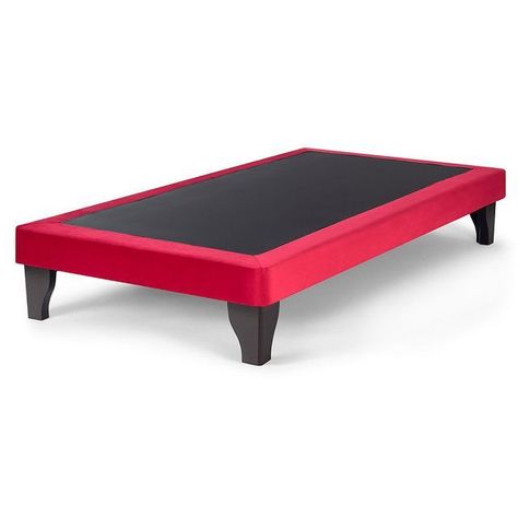 Base de Cama Europea Felpa Rojo 1 Plaza-0