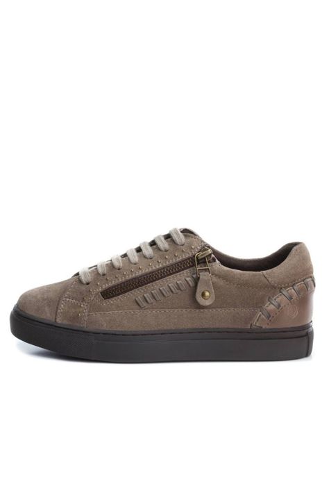 Zapatillas Mujer Flora Taupe Carmela-0