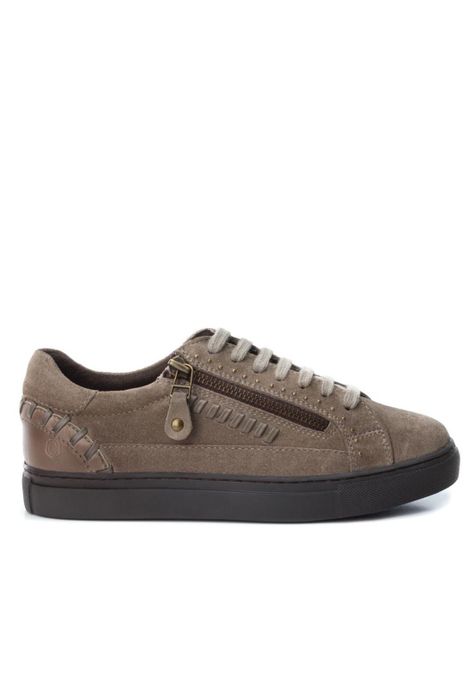 Zapatillas Mujer Flora Taupe Carmela-1