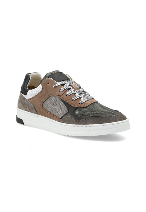 Zapatillas Cuero Y Textil Kai-0-11 Gris-0