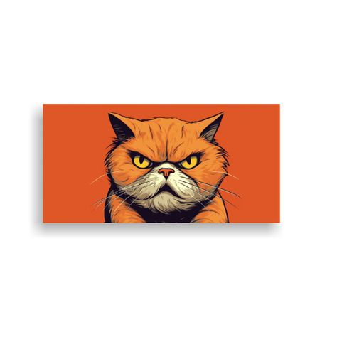 Cuadros Divertidos De Gatos Feos En Estilo 140x70cm-0