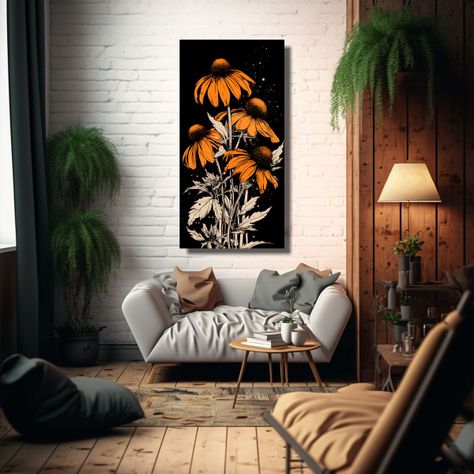 Pintura De Lienzo Vertical Con Equilibrada 30x60cm-2