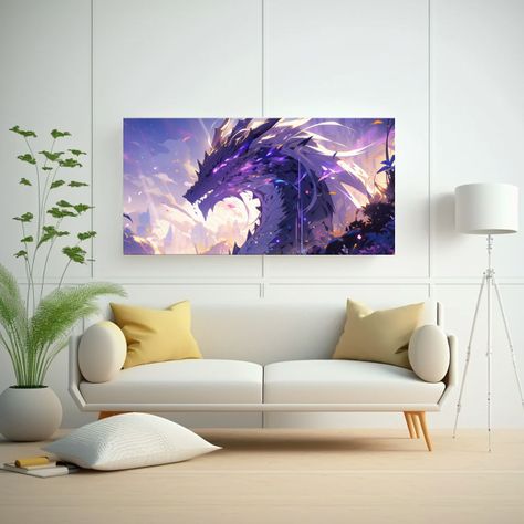 Pintura Mural Moderna Arte De Calle Un Dragón En  120x60cm-2