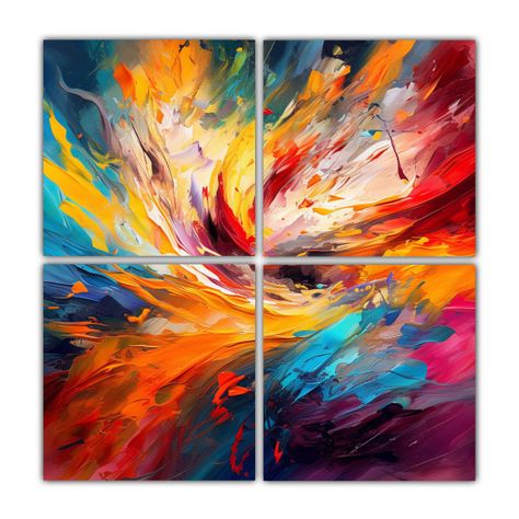 Cuadro Fujiko Chaos Unleashed Arte Alegre Y 80x80 Cm-0