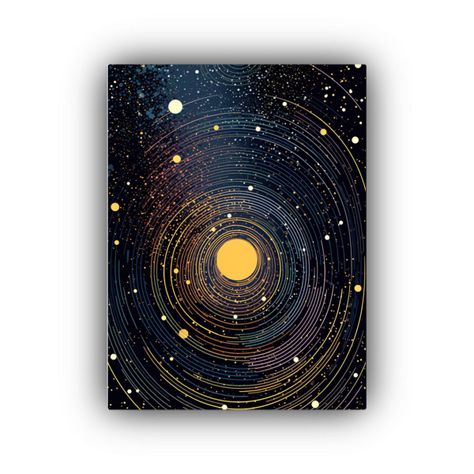 Cuadro Abstracto Motivo Universo Interestelar Estilo Paula S 40x50cm-0