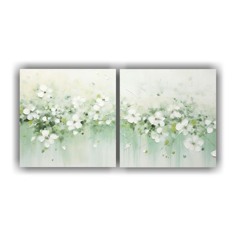 Pintura Acrílica Moderna En Lienzo Blanco 60x30 Cm-0