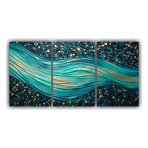 Pintura De Pared En Estilo Puntillismo Luminoso 120x60 Cm-0