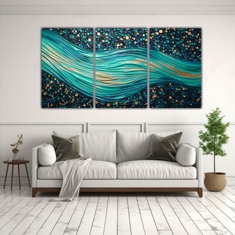Pintura De Pared En Estilo Puntillismo Luminoso 120x60 Cm-2
