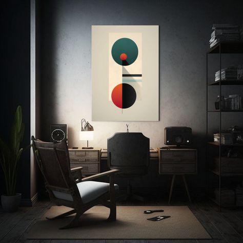 Pintura Abstracta Minimalista Para Decoración De Dormitorio 30x45cm-2