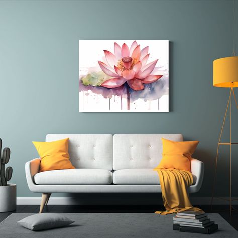 Cuadro Decorativo Minimalista Con Textura De Loto 45x30cm-2