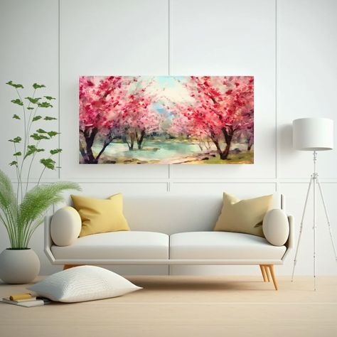 Pinturas Decorativas Estilo Acuarela Surrealista 40x20cm-2