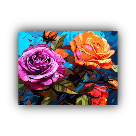 Pintura De Arte De Pared Moderno Espacio Stepanyan Flores Ro 30x20cm-0