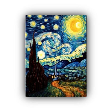 Arte Moderno Relieve: Interpretación Van Gogh 50x75cm-0