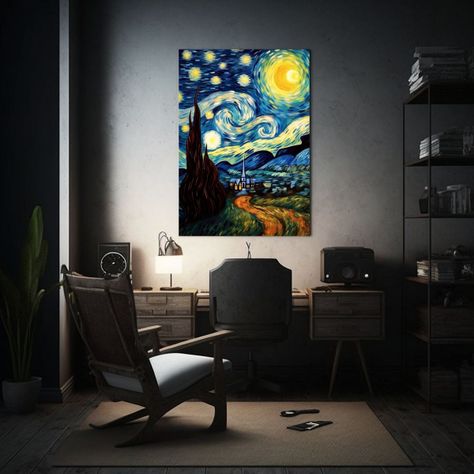 Arte Moderno Relieve: Interpretación Van Gogh 50x75cm-2