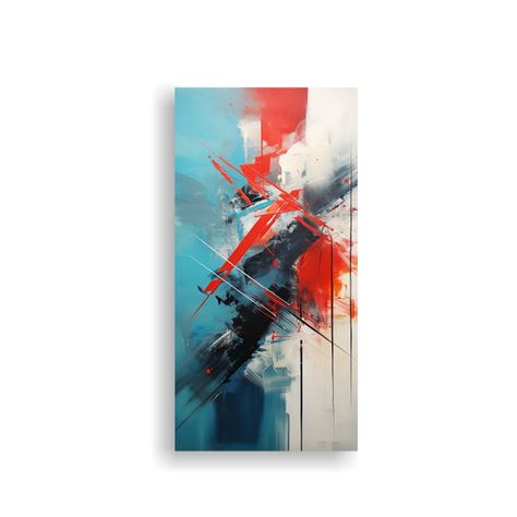 Cuadro Vanguardia Intenso Arte Abstracto XXL 50x100cm-0