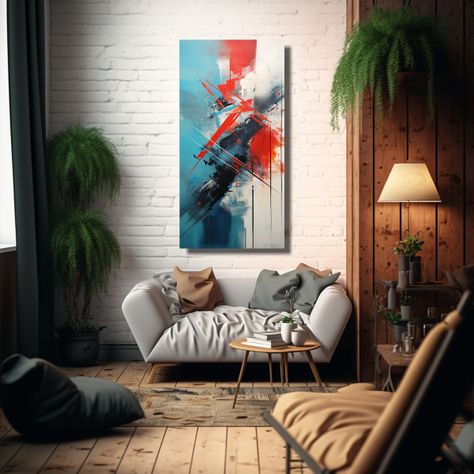 Cuadro Vanguardia Intenso Arte Abstracto XXL 50x100cm-2