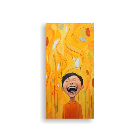 Obra De Arte De Pared Cuadro Mural De Risa 70x140cm-0