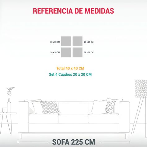 Cuatro Lienzos Patron Intenso Para Crear Un Fondo 40x40 Cm-1