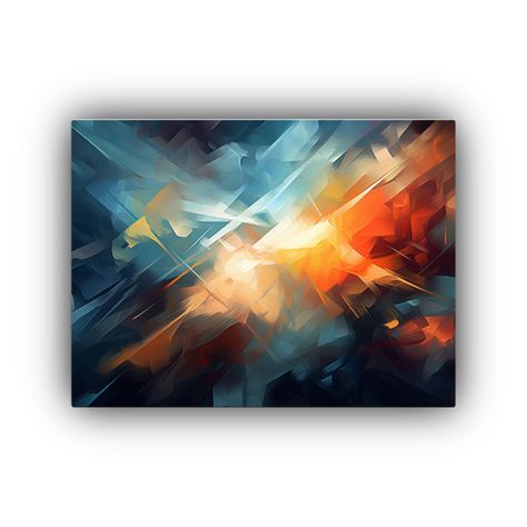 Pinturas Abstractas Dramáticas Con Contrastes De Luz En Art 30x20cm-0