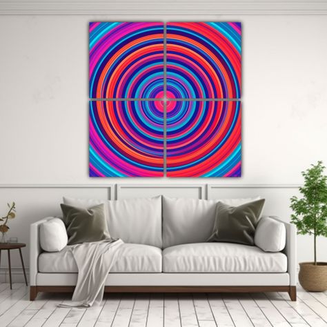 Lienzos Regalo Forma Redondos Patrón Círculos 200x200 Cm-2