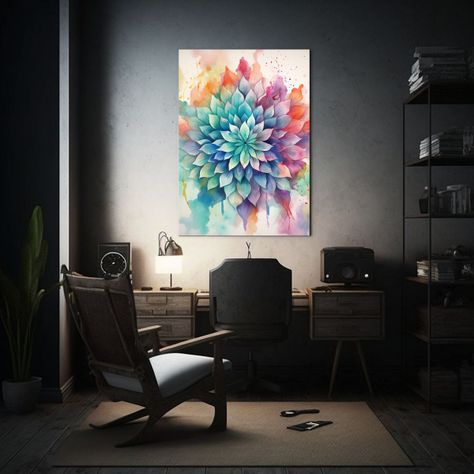 Pintura Acuarela Mandala Galería Interior 50x75cm-2