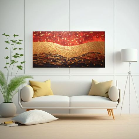 Cuadro Decorativo Luminoso Estilo Puntillismo 40x20cm-2