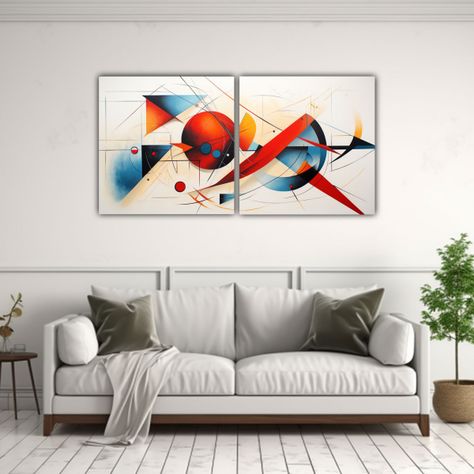 Cuadro Abstracto Amor Colores Tonos Gama 140x70 Cm-2
