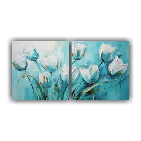 Set 2 Cuadro Forma Clasico Pintura En Lienzo 120x60 Cm-0