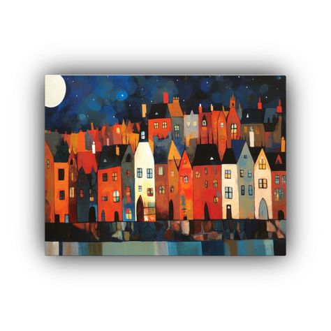 Cuadro Moderno Para Comedor De George Birrell: Paisaje Urban 60x40cm-0