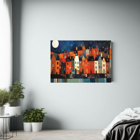 Cuadro Moderno Para Comedor De George Birrell: Paisaje Urban 60x40cm-2