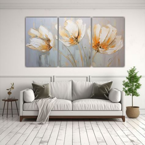 Set 3 Telas En Bastidor Dibujo Baño Con Pintura 120x60 Cm-2