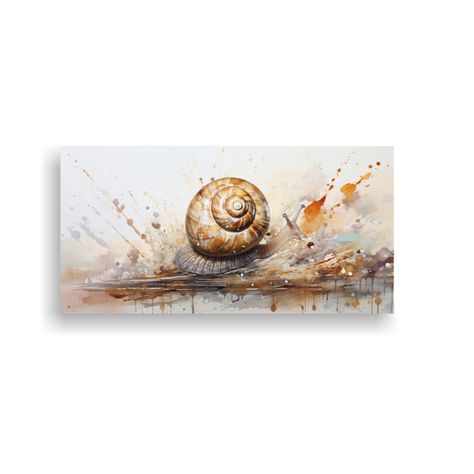 Cuadro Snails En Tonos Marfil Y Bronce Neo Arte 80x40cm-0