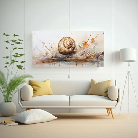Cuadro Snails En Tonos Marfil Y Bronce Neo Arte 80x40cm-2