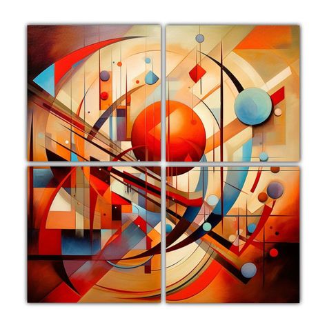 Pinturas Abstractas Espectaculares Y Exuberantes 160x160 Cm-0