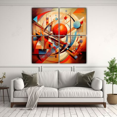 Pinturas Abstractas Espectaculares Y Exuberantes 160x160 Cm-2