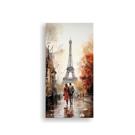 Pintura Decorativa Pareja Joven Caminando Frente 80x160cm-0
