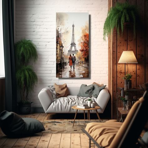 Pintura Decorativa Pareja Joven Caminando Frente 80x160cm-2