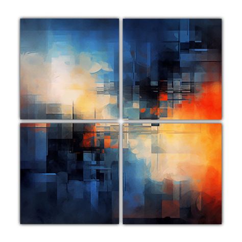 Cuadro Decorativo Abstracto Con Expresividad De 200x200 Cm-0