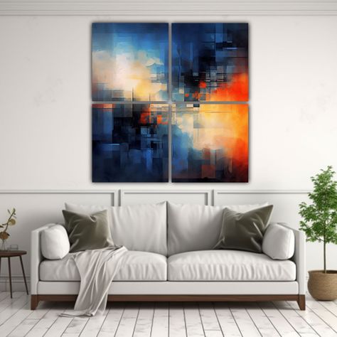Cuadro Decorativo Abstracto Con Expresividad De 200x200 Cm-2