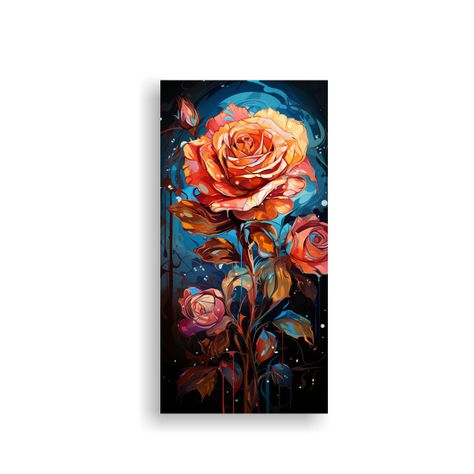 Lienzo De Tela Enigmático Con Fondo De Rosa 70x140cm-0