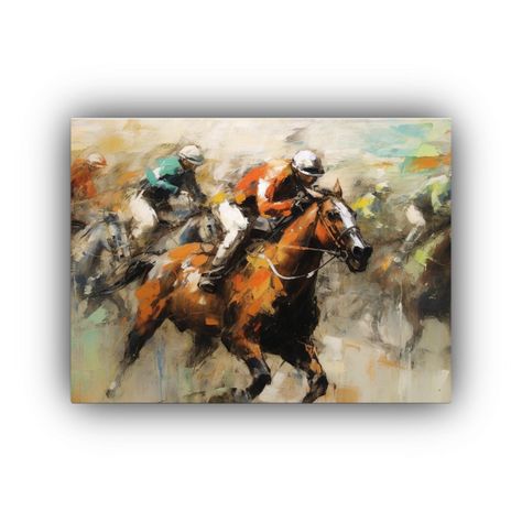 Pinturas Decorativas De Caballos Estilo Victoriano Moderno N 65x50cm-0