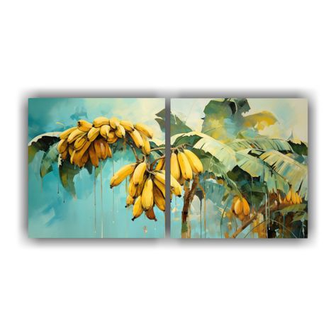 Cuadros Imagen Visual Banana Tree Colores 40x20 Cm-0