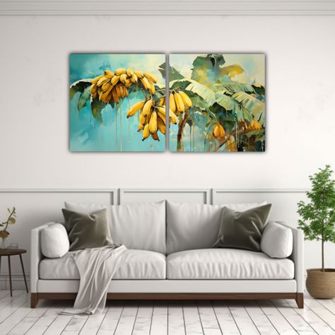 Cuadros Imagen Visual Banana Tree Colores 40x20 Cm-2