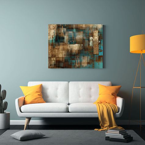 Pintura De Lienzo Impreso Estilo Pixel Art En Superficie Des 40x30cm-2