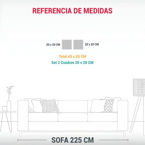 Pinturas Decorativas Set 2 Canvas Hermoso Calma 40x20 Cm-1