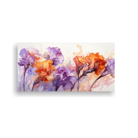 Pinturas Abstractas Clásicas Con Claveles 160x80cm-0