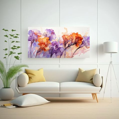 Pinturas Abstractas Clásicas Con Claveles 160x80cm-2