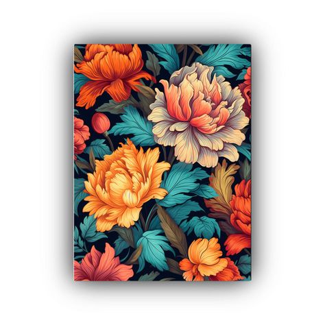 Arte De Pared Estilo Galería Floral Lienzo Urbano 20x30cm-0